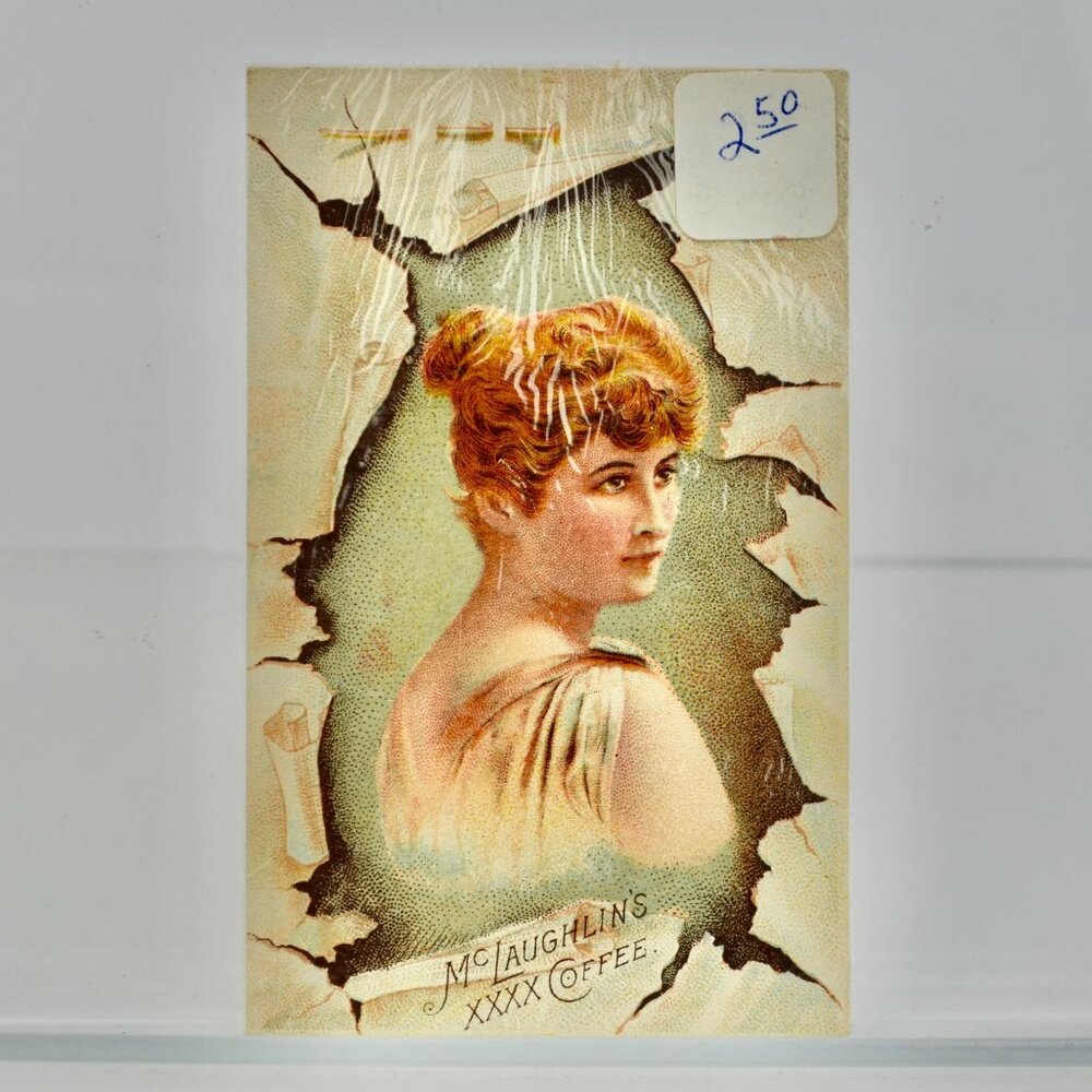 McLaughlin's XXXX Coffee Victorian Trading Trade Card Antique